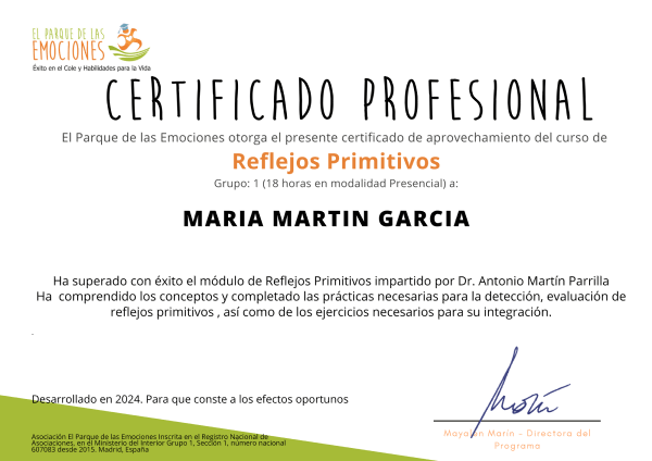 Certificado Educación Emocional y Mindfulness